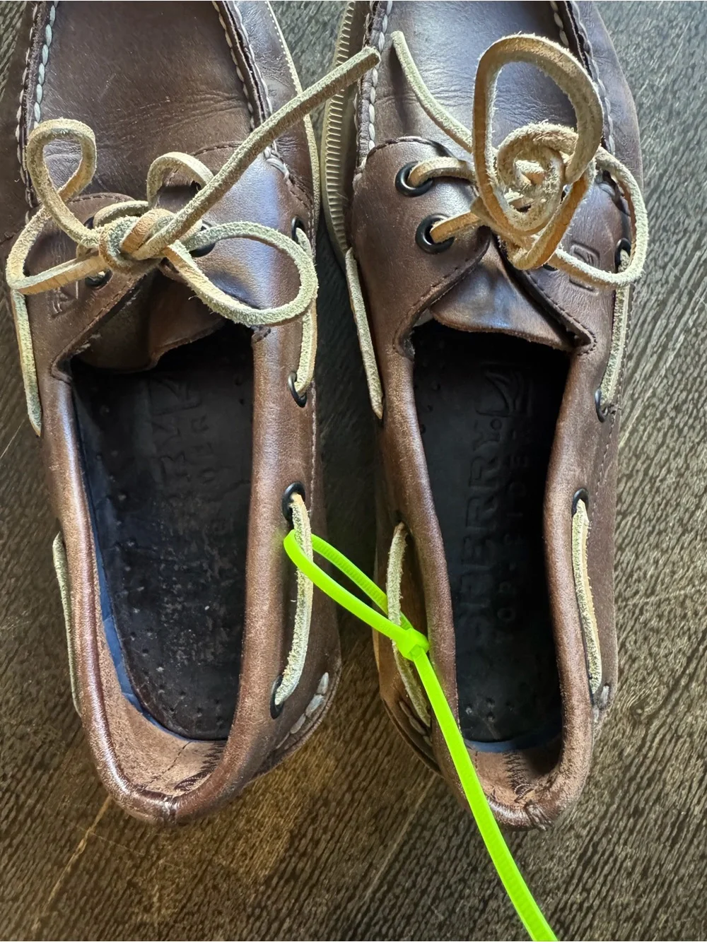 Sperry Topsider Classic Brown Leather Boat Shoes - Men's Casual Deck Shoes 7M